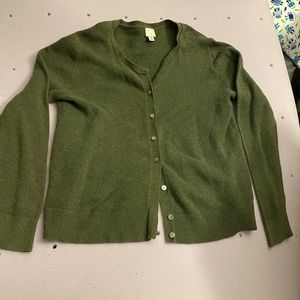 green cardigan